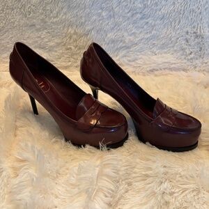 Power Moves in *Rare* YSL Stiletto Platform Loafers, size 40.5